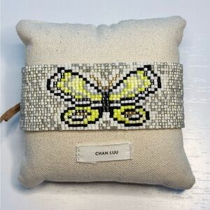 Chan Luu Yellow & Black Beaded Butterfly Cuff
